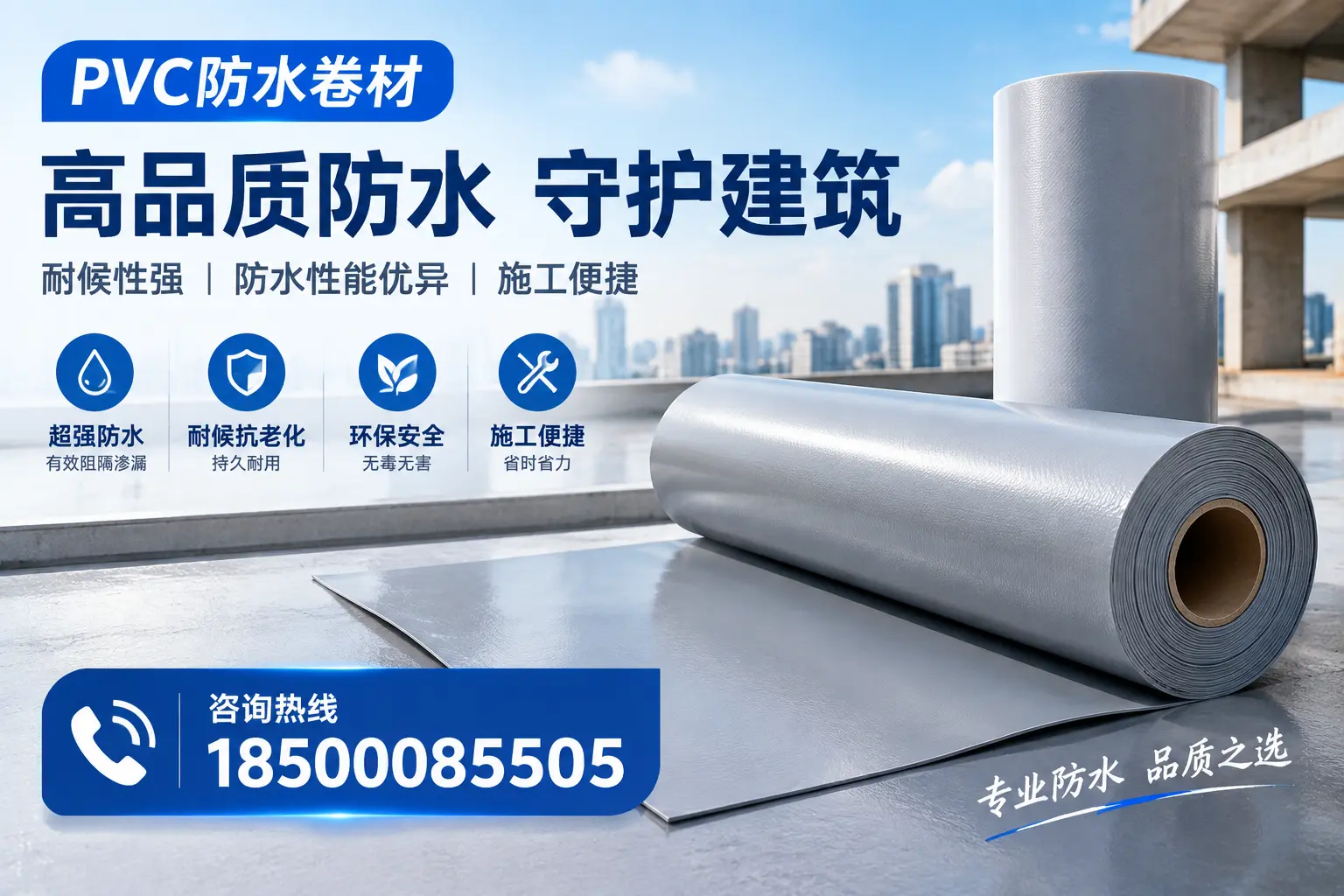 PVC防水卷材的防水效果评测,适合儋州的科学依据